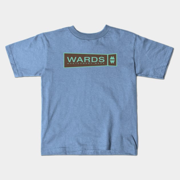 Retro Style Montgomery Ward Logo Kids T-Shirt by Turboglyde